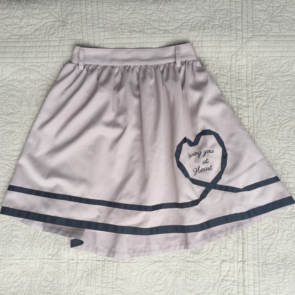 Heart Applique Ribbon Skirt